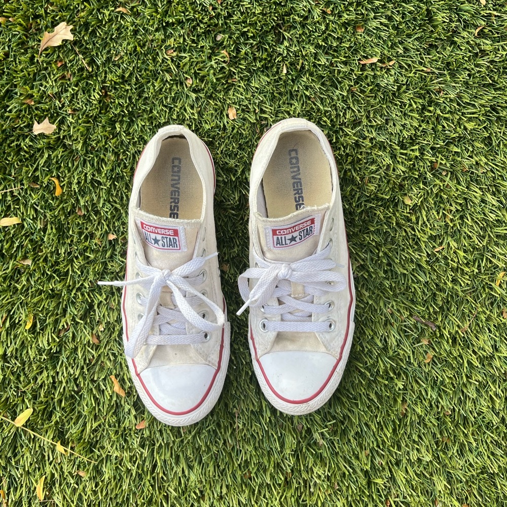 White Converse All Star Low Tops
